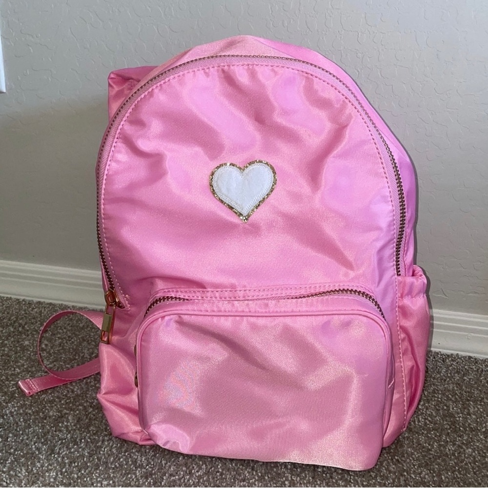 Stoney Clover Lane X Target pink back pack with heart patch